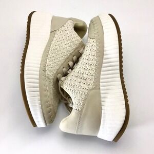 Dolce Vita Women's Dolen‎ Frida Lace Up Platform Sneakers Woven Shoes Size 7.5